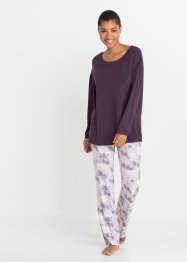 Pyjama met flared broek van viscose, bpc bonprix collection