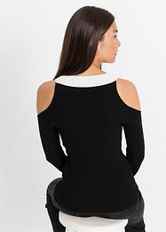 Gebreid shirt met cold shoulder, BODYFLIRT boutique