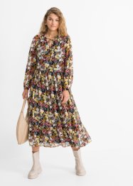 Maxi jurk met gerecycled polyester en bloemenprint, RAINBOW