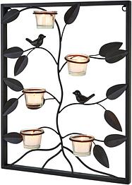 Wandkaarsenhouder met vogels en bladeren, bpc living bonprix collection