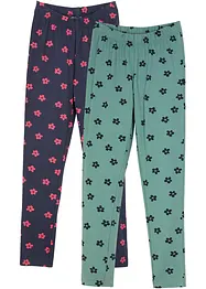 Meisjes legging (set van 2) met biologisch katoen, bonprix