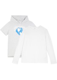 Kinderen T-shirt en longsleeve van biologisch katoen (2-dlg. set), bpc bonprix collection