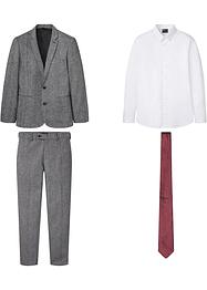 Pak (4-dlg. set): colbert, broek, overhemd, stropdas slim fit, bpc selection