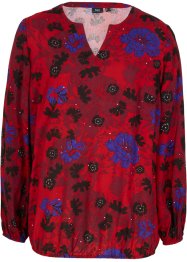 Gedessineerde blouse met elastische mouwboorden, bpc bonprix collection