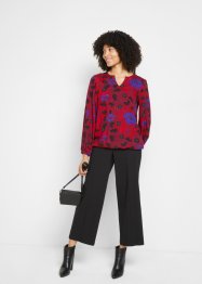 Gedessineerde blouse met elastische mouwboorden, bpc bonprix collection