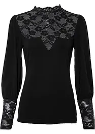 Longsleeve met kant, bonprix