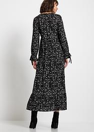 Gedessineerde maxi jurk van viscose, korte maten, BODYFLIRT