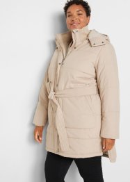 Korte coat met stiksels en ceintuur, bpc bonprix collection