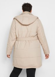 Korte coat met stiksels en ceintuur, bpc bonprix collection