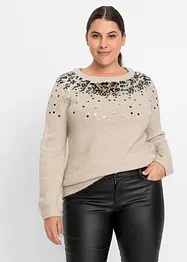 Trui met pailletten, bonprix