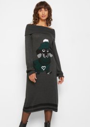 Gebreide jurk met carmenhals van duurzame viscose, bpc bonprix collection