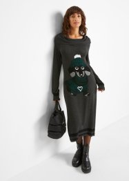 Gebreide jurk met carmenhals van duurzame viscose, bpc bonprix collection