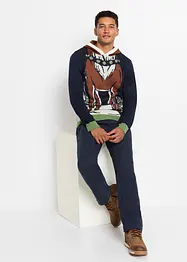 Hoodie met kerstmotief van gerecycled polyester, bonprix