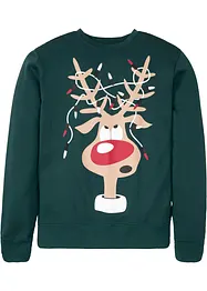 Sweater met gerecycled polyester en kerstmotief, bonprix