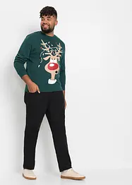 Sweater met gerecycled polyester en kerstmotief, bonprix