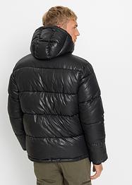 Gewatteerde jas van materiaalmix met gerecycled polyester, loose fit, RAINBOW