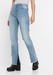 Straight jeans met splitten, RAINBOW