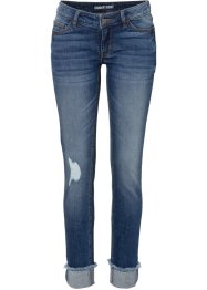 Skinny jeans met turn-ups en biologisch katoen, RAINBOW