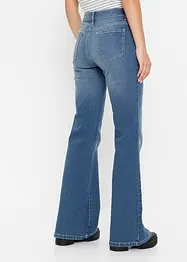 Flared jeans met knoopsluiting en biologisch katoen, bonprix