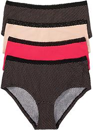 Maxi hipster (set van 4) met biologisch katoen, bpc bonprix collection