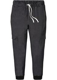 Regular fit instapbroek in denim look met cargozakken, straight, RAINBOW