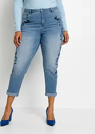 Slim jeans met mid waist, cropped, bonprix