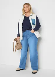 Wide leg stretch jeans high waist, bonprix