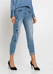 Slim jeans met mid waist, cropped, bonprix