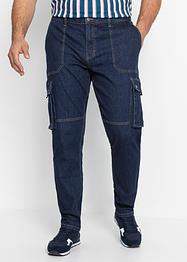 Regular fit cargo jeans met biologisch katoen, tapered, RAINBOW