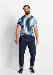 Regular fit cargo jeans met biologisch katoen, tapered, RAINBOW