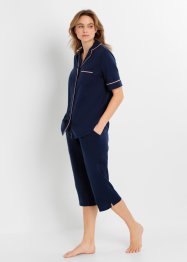 Capri pyjama met knoopsluiting (2-dlg.), bpc bonprix collection