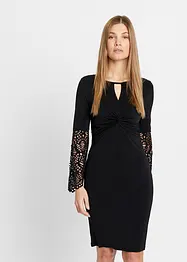 Jurk met lasercut, bonprix