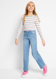 Meisjes jeans, wide leg, bonprix