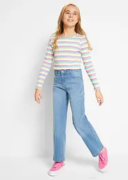 Wide leg mid waist jeans, bonprix