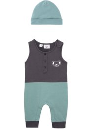 Baby sweat jumpsuit van biologisch katoen (2-dlg. set), bpc bonprix collection