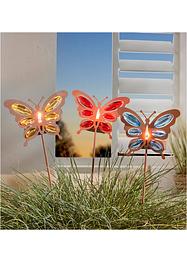 Theelichthouder met vlinder (set van 3), bpc living bonprix collection