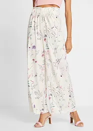 Jersey broek van crêpe met bloemenprint, bonprix