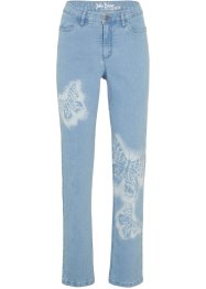 Mid waist jeans met vlinders, straight, John Baner JEANSWEAR