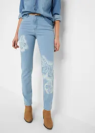 Mid waist jeans met vlinders, straight, bonprix