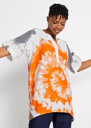 Linnen blouse met batikpatroon, RAINBOW