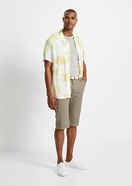 Lange stretch bermuda met riem, regular fit, bpc bonprix collection
