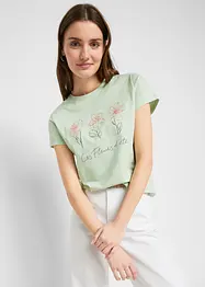 Basic T-shirt met print (set van 2), bonprix