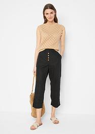 7/8 broek met linnen en comfortband, bpc bonprix collection