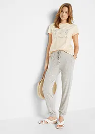 Basic T-shirt met print (set van 2), bonprix