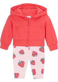 Baby sweatvest en legging met biologisch katoen (2-dlg. set), bpc bonprix collection