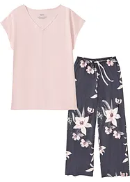 Pyjama met wijde broek (2-dlg.), bonprix