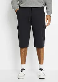 Lange sweat bermuda met cargozakken, regular fit, bonprix