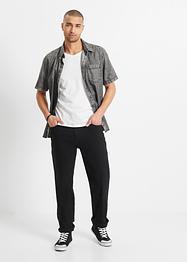 Spijkeroverhemd in gewassen look, korte mouw, John Baner JEANSWEAR
