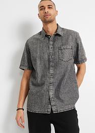 Spijkeroverhemd in gewassen look, korte mouw, John Baner JEANSWEAR