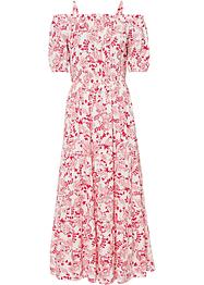 Gedessineerde maxi jurk van viscose, BODYFLIRT